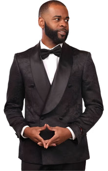 Vitali Black Modern Fit Vested Suit G2002