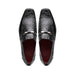 Marco Di Milano Fabro Men's Shoes Black Exotic Crocodile Horsebit Loafers