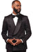 Vitali Black Modern Fit Vested Suit G2002