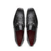 Marco Di Milano Landro Men's Shoes Black Exotic Crocodile Horsebit Loafers