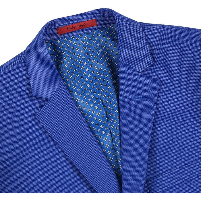 Saco vaquero - Western Sport Coat - Western Blazer - Mens Two Button Slim Fit Sport Coat Blazer In Blue Purple Micro Check