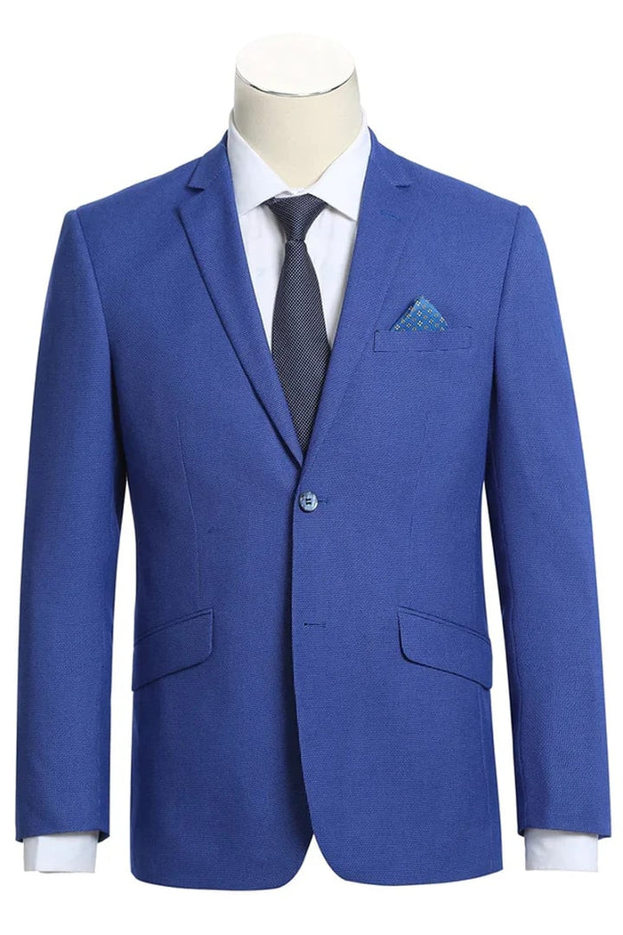 Saco vaquero - Western Sport Coat - Western Blazer - Mens Two Button Slim Fit Sport Coat Blazer In Blue Purple Micro Check