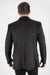 Mens Double Button Faux Suede Black Blazer