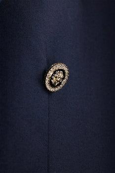 Midnight Navy Modern Fit Double-Breasted Tuxedo Blazer
