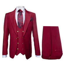 Rossi Man BOND RM1777 Slim Fit 3-Piece Red Suit – Modern Tailored Suit for Men