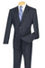 Apollo King "Modern Fit Two-Button Men's Suit in Navy Blue - Wool Feel"