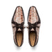 Marco Di Milano Caribe Men's Shoes Rustic White & Brown Genuine Hornback Caiman Crocodile Dress Derby Oxfords