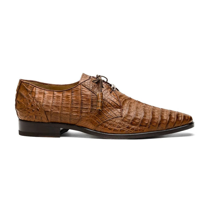 Marco Di Milano Lacio Men's Shoes Bay Apache Brown Genuine Caiman Crocodile Dress Derby Oxfords - Image 2