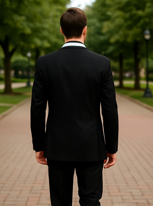 BTuxedo ~ Tux Black And White Lapel Tuxedo