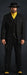 Men's Black and Gold Stripe Long Zoot Suit
