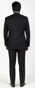 Tom Ford Style Suit - Ticket Pocket - Black