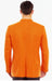 Mens Two Button Peak Label Summer Linen Blazer in Orange