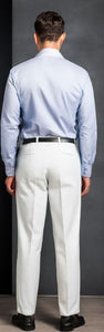 White Single Pleat Dress Pants