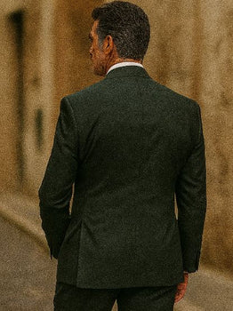 Stacy Adams Suit Mens Forrest Green Suit Vested 3 Piece Suit