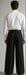 Black Wide Leg Dress Pants Pleated Baggy Dress Trousers Unhemmed Unfinished Bottom - Cheap Priced Dress Slacks For Men On Sale