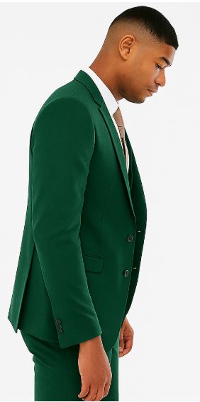 Hunter Green Cuff Link Skinny Fit Suit