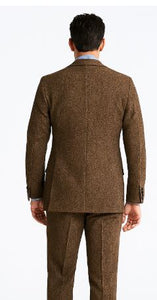 Brown Herringbone Western Suit