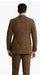 SKU#JA60731 Groomsmen Tweed Suit - Brown Herringbone Western Suit