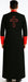 Men'S Black/Red Big & Tall Church Cross Accent Robe With Stole Mandarin Suits
