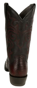 Men's Los Altos Caiman Tail Snip Toe Boots - Black Cherry