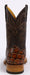 Brown Pirarucu Fish Print Boots Square Toe