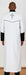 Men'S Big & Tall Church White/Black Cross Accent Robe With Stole Mandarin Suits
