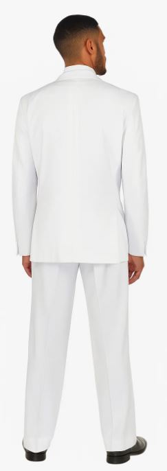  3 Button Regular Fit White Suit
