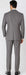 Three Button Suit - Classic Fit Pleated Pants - Mens Three Button Classic Fit Light Grey Vested Suit