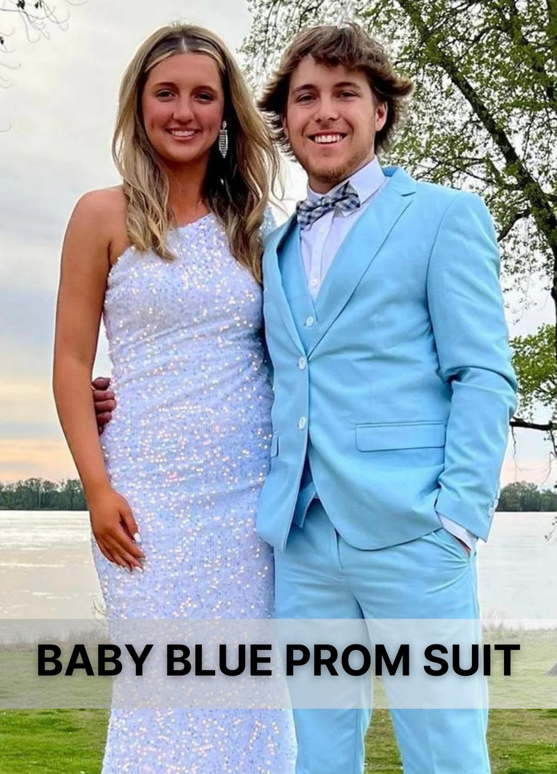 baby Blue prom suits