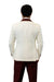 Hilton White and Burgundy Paisley Peak Lapel Tuxedo Jacket with Matching Shawl Vest and Wool Pants – Includes Bow Tie