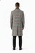 Men's Houndstooth Six Button Front Double Breasted Wool Overcoat
