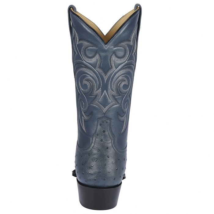 Blue Ostrich Cowboy Boots J-Toe
