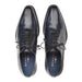 Mezlan Men's Enterprise Balmoral Oxford – Blue Leather Plain-Toe Dress Shoes