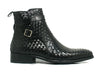 Carrucci Basket Weave Calfskin Buckle Boot