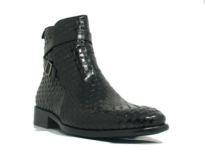 Basket Weave Calfskin Buckle Boot - Image 10