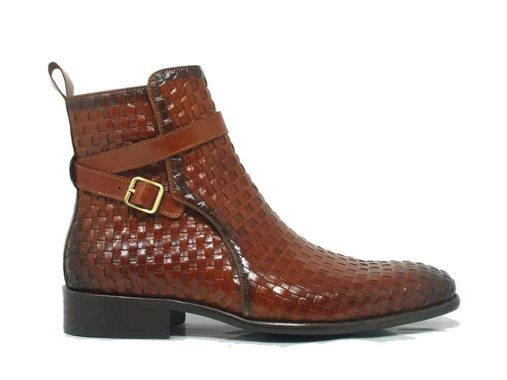 Basket Weave Calfskin Buckle Boot - Image 12