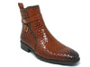 Carrucci Basket Weave Calfskin Buckle Boot