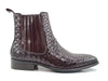 Carrucci Basket Weave Leather Chelsea Boot