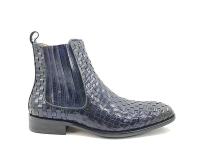 Basket Weave Leather Chelsea Boot - Image 16