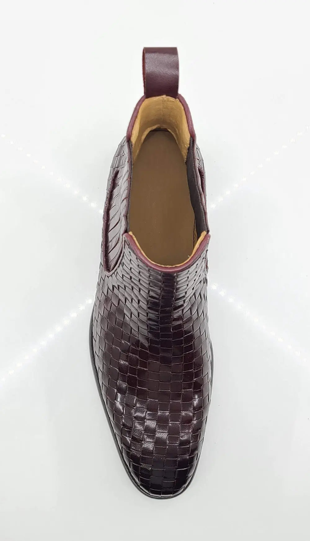 Carrucci Chelsea Boot: Woven Leather, Luxury Style