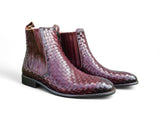 Carrucci Chelsea Boot: Woven Leather, Luxury Style