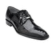 Belvedere Batta Black Ostrich Cap Toe Dress Shoe for Men