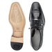 Belvedere Batta Black Ostrich Cap Toe Dress Shoe for Men