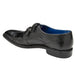 Belvedere Batta Black Ostrich Cap Toe Dress Shoe for Men