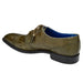 Belvedere Batta Olive Green Ostrich Cap Toe Dress Shoe for Men