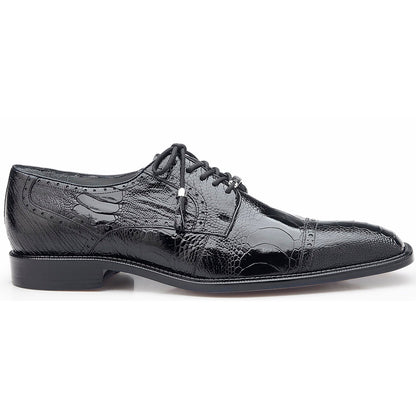 Belvedere Batta Black Genuine Crocodile Dress Shoe