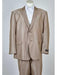 Beige Men's Classic Fit 2 Button  Suit