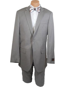 Men's High Fashion Beige  100% Wool Extra Long Suits Flat Front Pants