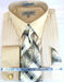 Beige Colorful Men'S Dress Shirt
