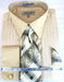 Beige Colorful Men'S Dress Shirt
